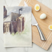 サンジェルマンデプレスチャーチパリ キッチンタオル (四つ折り)