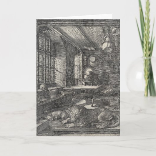 サンジェロームの彼の勉強by Albrecht Durer カード (正面)