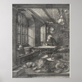 サンジェロームの彼の勉強by Albrecht Durer ポスター