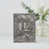 サンジェロームの彼の勉強by Albrecht Durer ポストカード (スタンド正面)