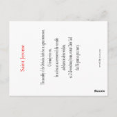 サンジェローム祈りの言葉カード ポストカード (裏面)