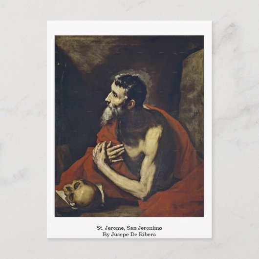 サンジェローム、サンジェロニモby Jusepe De Ribera ポストカード (正面)