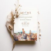 サンジミニャーノのトスカーナウェディング Save The Date イタリア 招待状