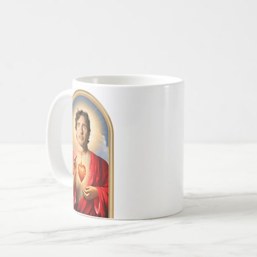 サンジャスティントルドー祈りの言葉 コーヒーマグカップ (正面左)