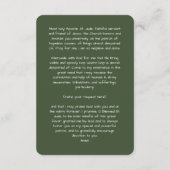 サンジュド祈りの言葉 エンクロージャーカード (裏面)