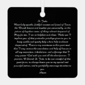 サンジュードの画像と祈りの言葉 メタルオーナメント (裏面)