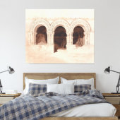 サンジョルジュ・ド・ボシェヴィルのアーチ キャンバスプリント (インサイチュ (寝室))