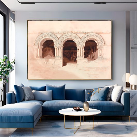 サンジョルジュ・ド・ボシェヴィルのアーチ キャンバスプリント