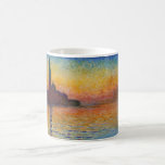 サンジョルジョ・マッジョーレDusk (by Claude Monet) コーヒーマグカップ<br><div class="desc">このデザインはクロード・モネ絵画ー(1840-1926)の有名な印象派を特集している。それはサン・ジョルジョ・マッジョーレの修道院の島の一連のビューの一部を型枠する（ヴェネツィアの方言で、サン・ゾルジ・マソール）：そのパラディアン教会はヴェネツィアの重要なランドマークである。モネ感じス・ヴェネツィアは「美し過ぎ絵を描て」の街だったが、ここで彼はエレガントに赤、オレンジ、黄色と青の様々な色合いのカラフルの夕日の美しいを捉えている。オリジナル絵画は1908年に完成し、現在ウェールズ国立博物館カーディフに収蔵されている。</div>