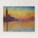 サンジョルジョ・マッジョーレDusk (by Claude Monet) ジグソーパズル<br><div class="desc">このデザインはクロード・モネ絵画ー(1840-1926)の有名な印象派を特集している。それはサン・ジョルジョ・マッジョーレの修道院の島の一連のビューの一部を型枠する（ヴェネツィアの方言で、サン・ゾルジ・マソール）：そのパラディアン教会はヴェネツィアの重要なランドマークである。モネ感じス・ヴェネツィアは「美し過ぎ絵を描て」の街だったが、ここで彼はエレガントに赤、オレンジ、黄色と青の様々な色合いのカラフルの夕日の美しいを捉えている。オリジナル絵画は1908年に完成し、現在ウェールズ国立博物館カーディフに収蔵されている。</div>
