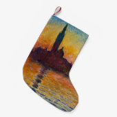 サンジョルジョ・マッジョーレDusk (by Claude Monet) スモールクリスマスストッキング (正面 (吊り時))