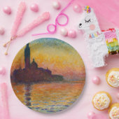 サンジョルジョ・マッジョーレDusk (by Claude Monet) ペーパープレート (パーティー)