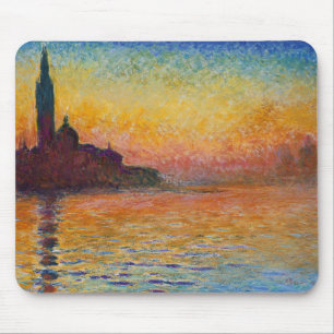 サンジョルジョ・マッジョーレDusk (by Claude Monet) マウスパッド