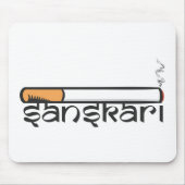 サンスカリインディアンデシガールまたはボーイシュタヒンディスローガ マウスパッド (正面)