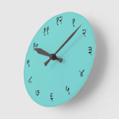 サンスクリットウォールクロック ラウンド壁時計 (傾斜)