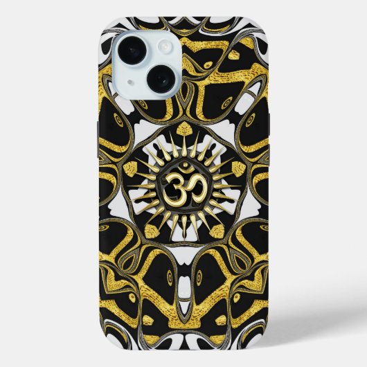 サンスクリットオーム金ゴールド五角形ワイルドX1 Case-Mate iPhoneケース (裏面)