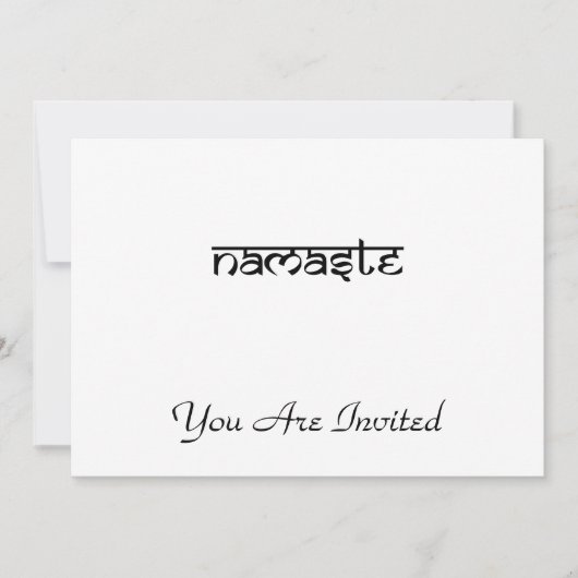 サンスクリットスタイルのナマステデザイン 招待状 (正面)
