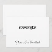 サンスクリットスタイルのナマステデザイン 招待状 (正面/裏面)