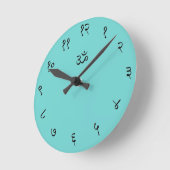 サンスクリット壁時計(Om) ラウンド壁時計 (傾斜)