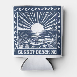 サンスセットビーチ NC ヴィンテージ 海岸の夕日 缶クーラー
