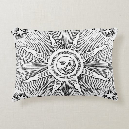 サンスターズアンティークナイトスカイ中世〔占星術の〕十二宮図 アクセントクッション (正面)