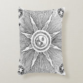 サンスターズアンティークナイトスカイ中世〔占星術の〕十二宮図 アクセントクッション (正面(垂直))