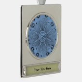 サンスターズアンティークナイトスカイ中世〔占星術の〕十二宮図 シルバープレートバナーオーナメント (右)