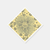 サンスターズアンティークナイトスカイ中世〔占星術の〕十二宮図 スタンダードカクテルナプキン (角)