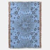 サンスターズアンティークナイトスカイ中世〔占星術の〕十二宮図 スローブランケット (正面縦)