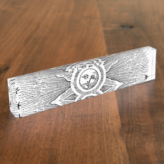 サンスターズアンティークナイトスカイ中世〔占星術の〕十二宮図 デスクネームプレート (側面)