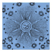 サンスターズアンティークナイトスカイ中世〔占星術の〕十二宮図 ポスター (正面)