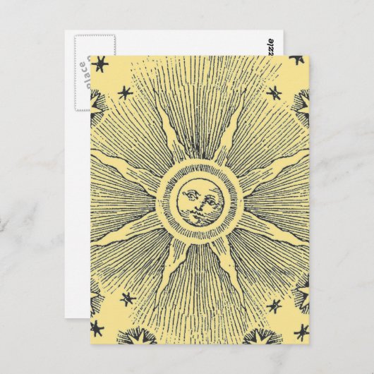 サンスターズアンティークナイトスカイ中世〔占星術の〕十二宮図 ポストカード (正面/裏面)