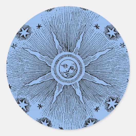 サンスターズアンティークナイトスカイ中世〔占星術の〕十二宮図 ラウンドシール (正面)