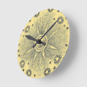 サンスターズアンティークナイトスカイ中世〔占星術の〕十二宮図 ラウンド壁時計 (傾斜)