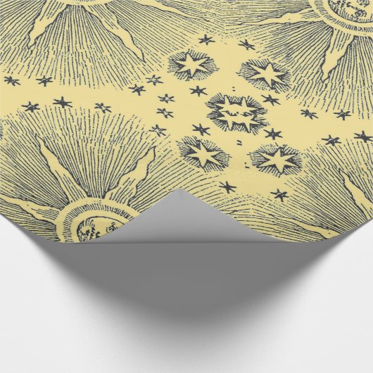 サンスターズアンティークナイトスカイ中世〔占星術の〕十二宮図 ラッピングペーパー (角)