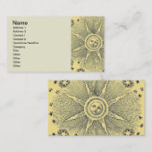 サンスターズアンティークナイトスカイ中世〔占星術の〕十二宮図 名刺 (正面/裏面)