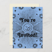 サンスターズアンティークナイトスカイ中世〔占星術の〕十二宮図 招待状 (正面/裏面)