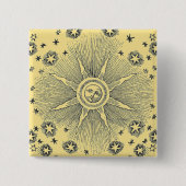 サンスターズアンティークナイトスカイ中世〔占星術の〕十二宮図 缶バッジ (正面)