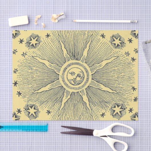 サンスターズアンティークナイトスカイ中世〔占星術の〕十二宮図 薄葉紙 (クラフト)