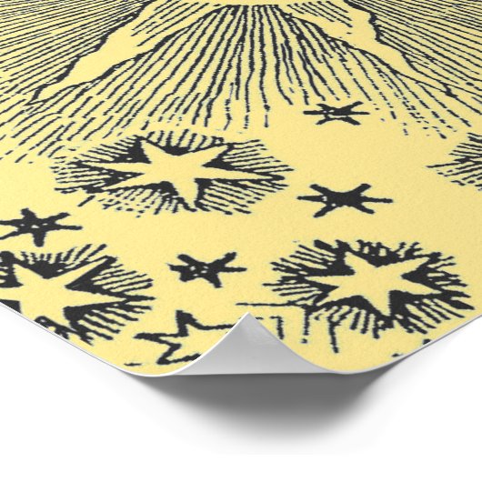 サンスターズシテリアアンティークスカイ顔 ポスター (角)