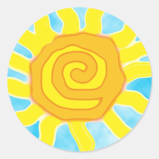サンステッカーで楽しむ ラウンドシール (正面)