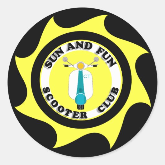 サンステッカーとおもしろい ラウンドシール (正面)