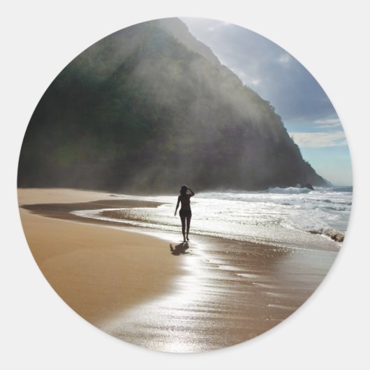 サンステッカーの島 ラウンドシール (正面)