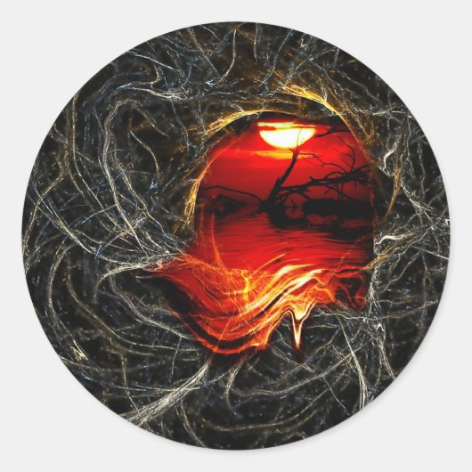 サンステーションメルトステッカー ラウンドシール (正面)