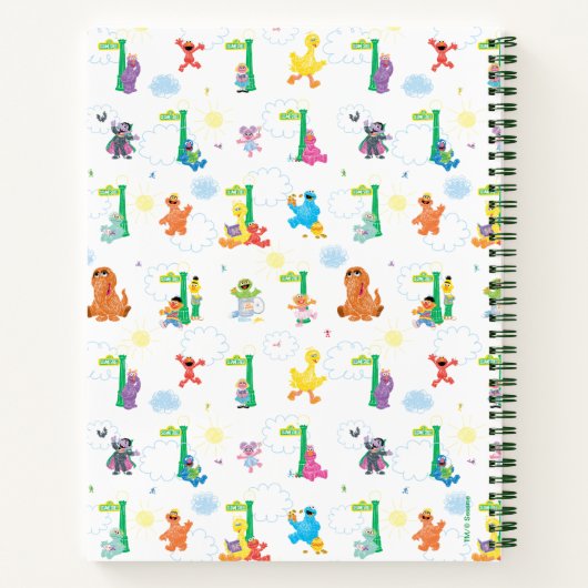 サンストリートセサミストリートパターン描画 ノートブック (裏面)