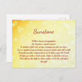 サンストーンクリスタルヒーリングデザインはがき ポストカード (正面/裏面)