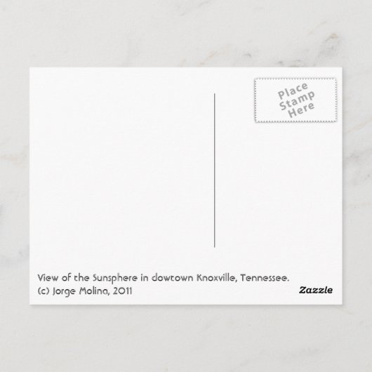 サンスフィアからの秋の反射 ポストカード (裏面)