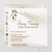 サンスプレータンアフターケアの手順のヒント体 招待状 (正面/裏面)