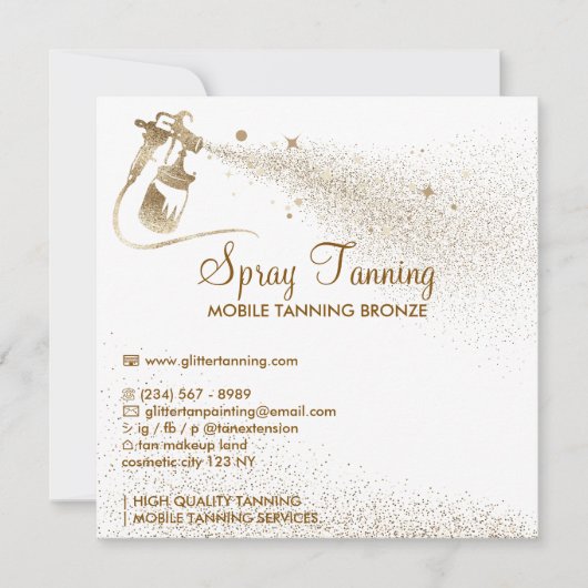 サンスプレータンアフターケアの手順のヒント体 招待状 (正面)