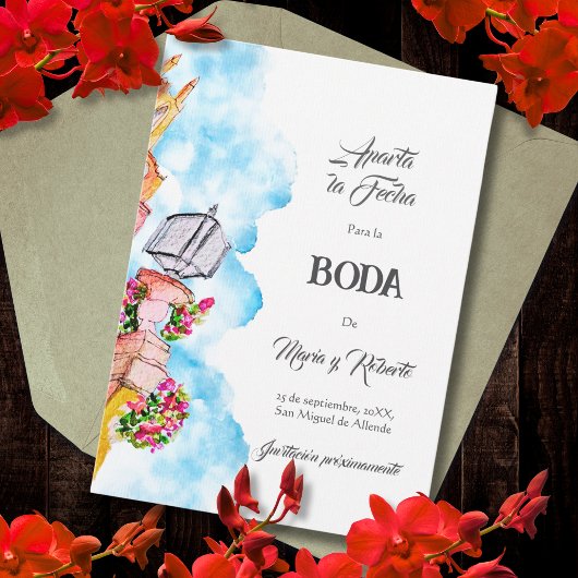 サンスペインのミゲル・デ・アレンデ日付を保存 招待状